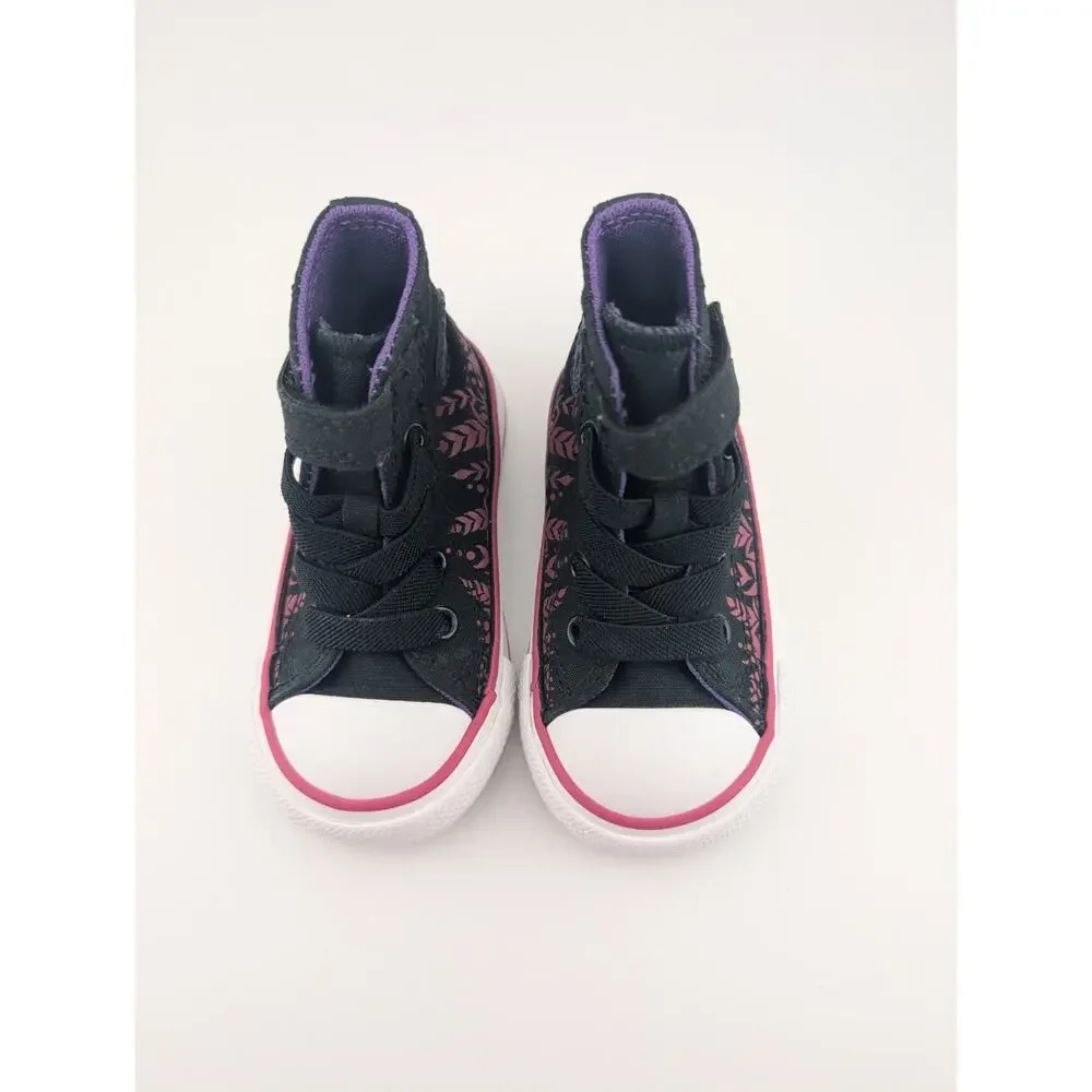 Converse X Frozen 2 Toddler Size 4 Hi Top Sneakers Anna Black Purple Pink